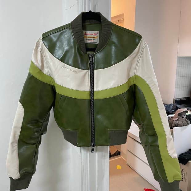 앤더슨벨 LILU 레더 봄버자켓