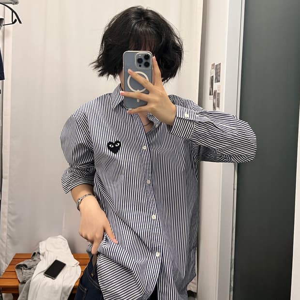 플레이 꼼데가르송 스트라이프 셔츠