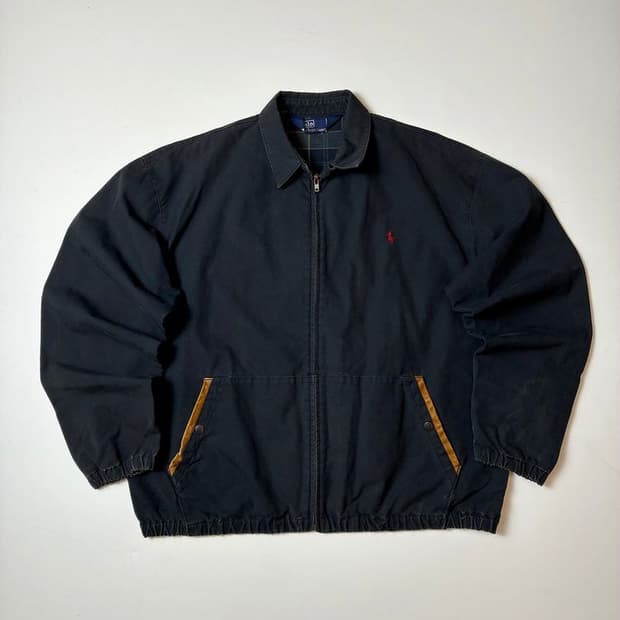 폴로 랄프로렌 90's 베이포드 스윙톱 가죽 배색 자켓 PN8404