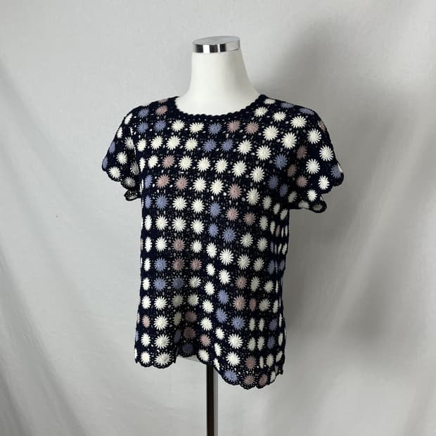 Vintage 패턴 블라우스 