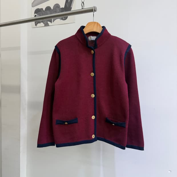 AQUASCUTUM (Made in England) 니트 자켓