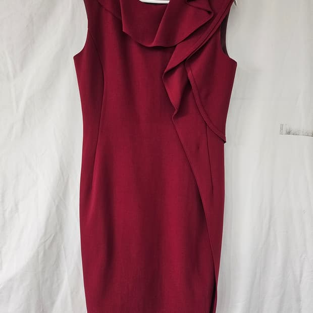 LANVIN 랑방 플리츠 와인색 원피스