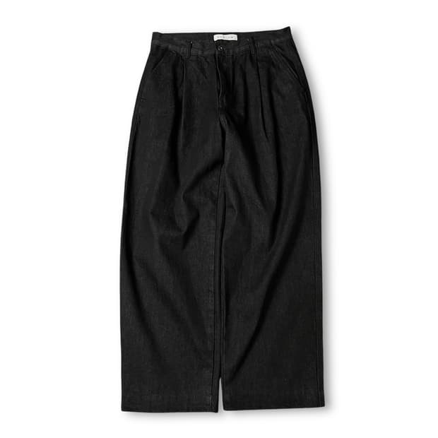 (32) 비슬로우 와이드 핀턱 데님 팬츠