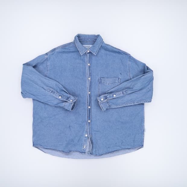 [M] 리메인세컨드 오버핏 데님셔츠 1223H1