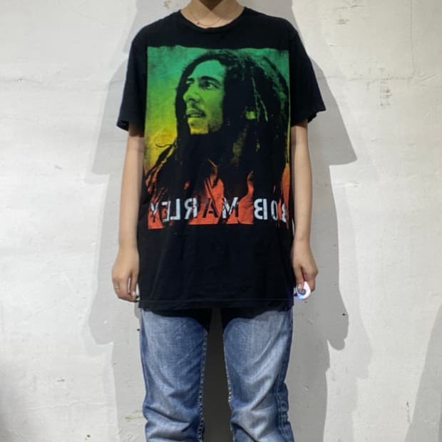 밥 말리 Bob Marley 빈티지 레게 그래픽 티셔츠 L