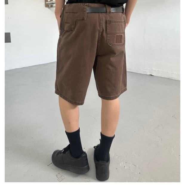 [M] Mpa wallet shorts 월렛 쇼츠 브라운