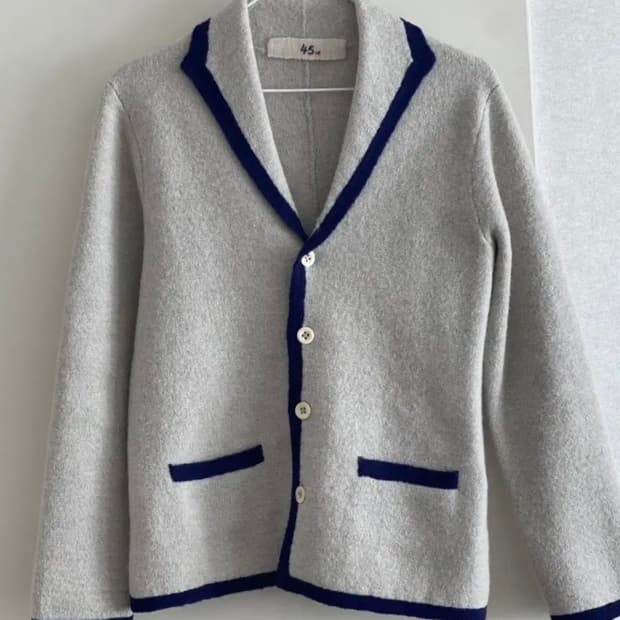 45R (45RPM) 연그레이 울 가디건