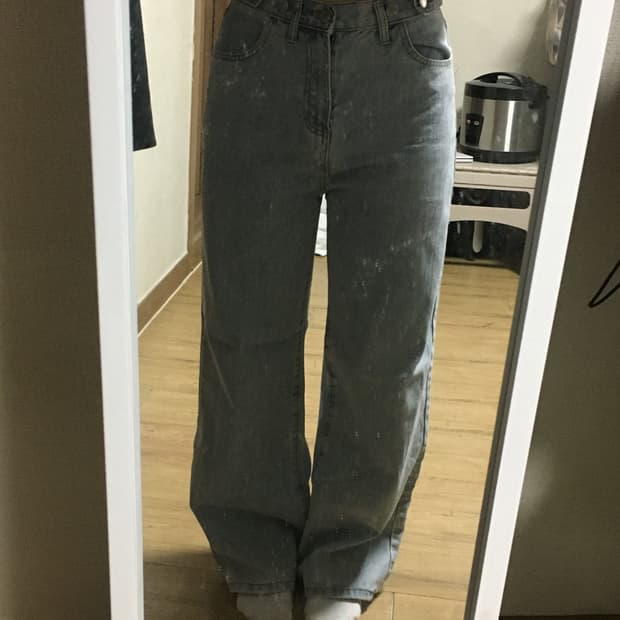 와이드 연청 롱팬츠