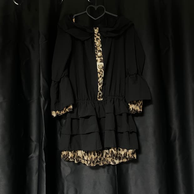 d.i.a 다이아 오프숄더 호피 갸루 원피스