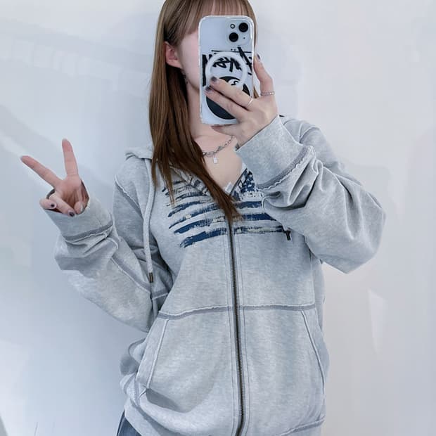 폴로 진스 후드집업