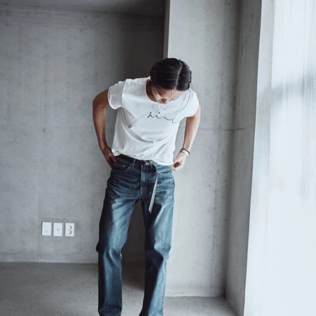 모노프리베 Textured denim pants 2