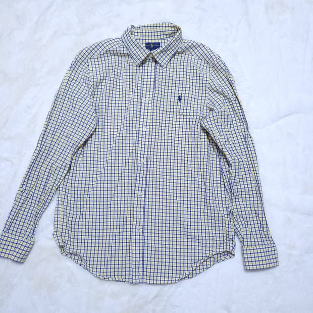 폴로 주니어 체크 긴팔셔츠 XL 0325