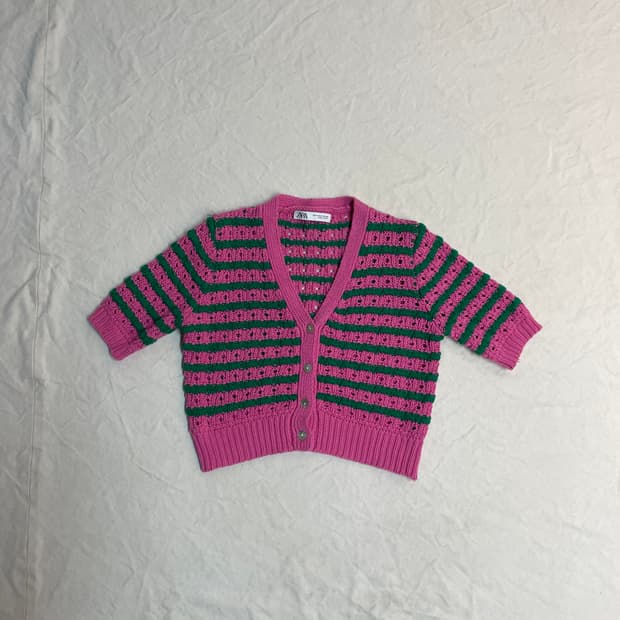 자라 크롭 니트 가디건