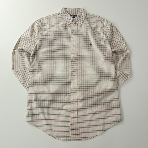 CK255 S 폴로 00s 멀티 스몰체크 버튼다운 핑크그린 셔츠 남방