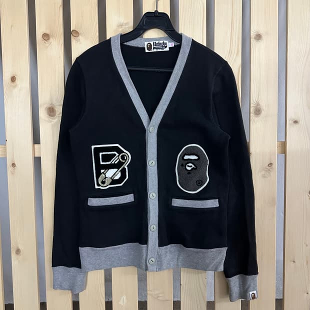 (XS) 베이프 블랙 니트 가디건
