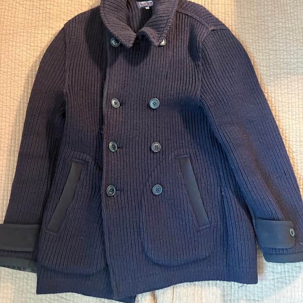 블루 블루 재팬 헤비 니트 피코트 M