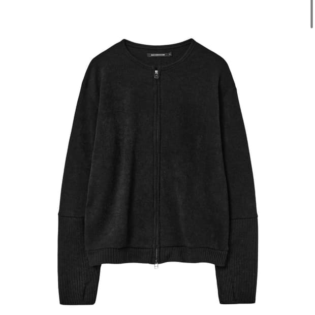 해칭룸 레이어 가디건 애쉬 블랙
