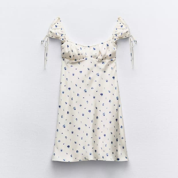 자라 플라워 새틴 원피스(M)