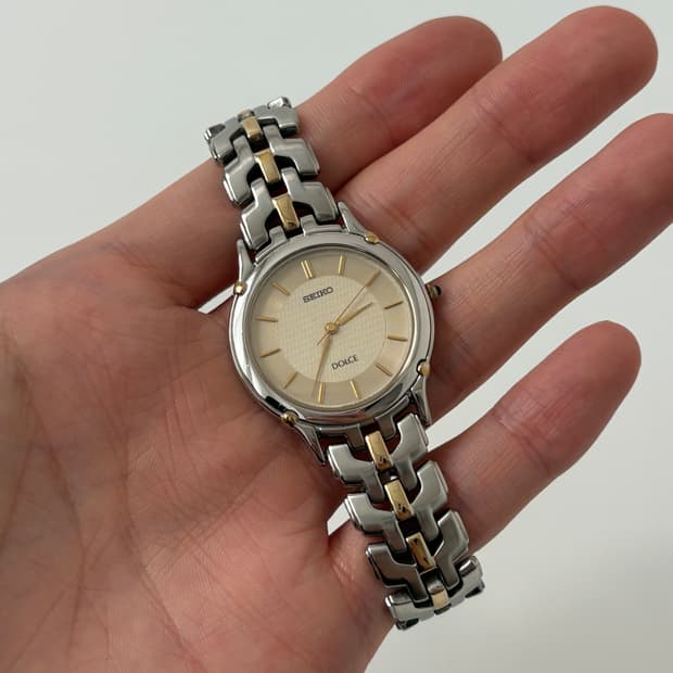 90s dolce gold dial combi quartz