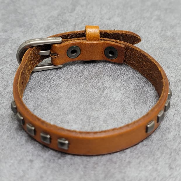 stud leather bracelet