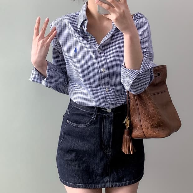 폴로 체크 셔츠 