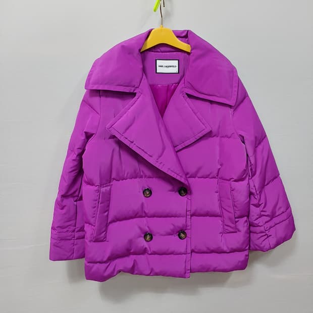 칼 라거펠트 구스다운 퍼플 숏패딩 55~66