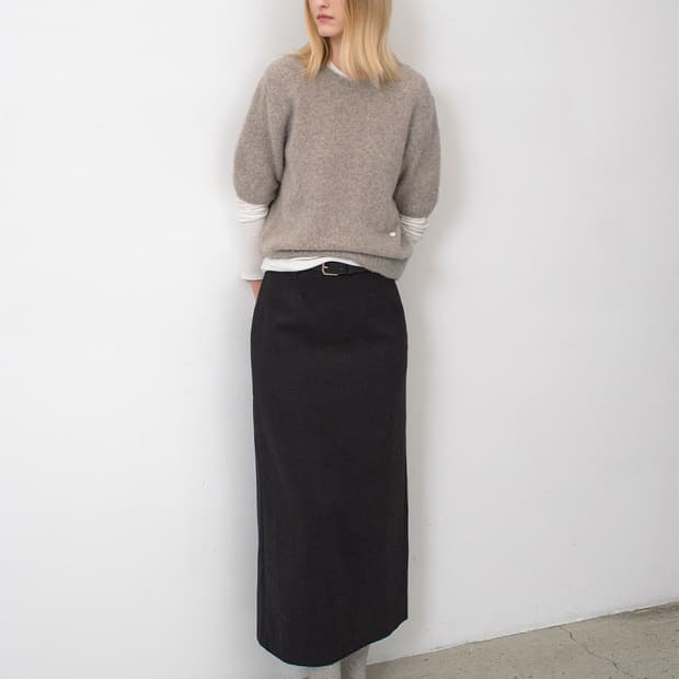 아틀리에나인 롱스커트+벨트