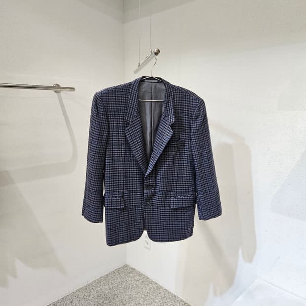 디올 울 체크 블레이저