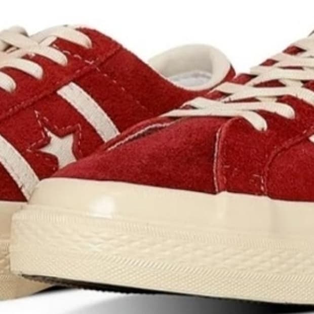 컨버스 재팬 Star & Bars 레드 스웨이드 265