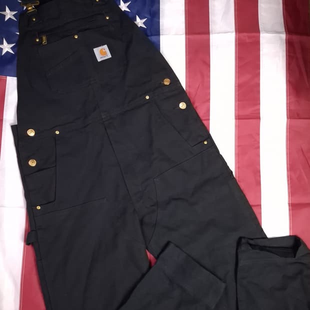 새제품 오리지날 칼하트 블랙 오버롤