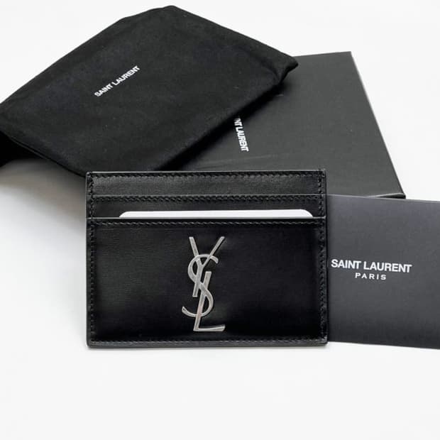 생로랑 Saint Laurent 모노그램 카드지갑 블랙