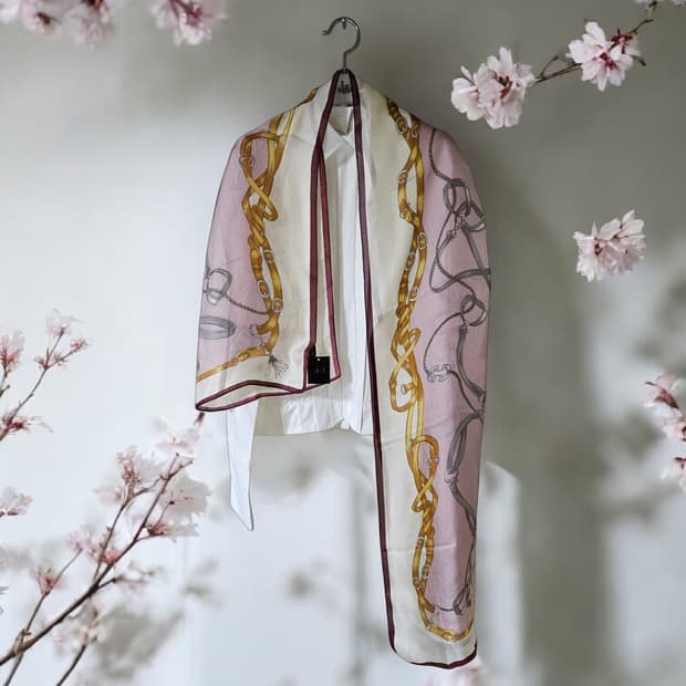 [정품/새상품] 닥스(DAKS) 100% 실크스카프(상태 최상/선물추천)