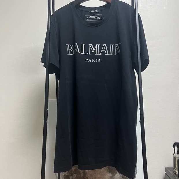 정품 XL) 발망 메탈릭 로고 티셔츠 100~105