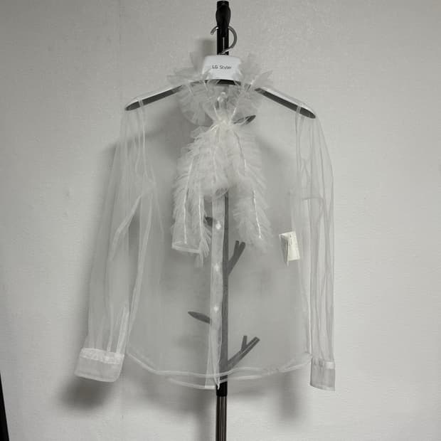 22ss 느와케이니노미야 꼼데가르송 튤 리본 타이 블라우스s