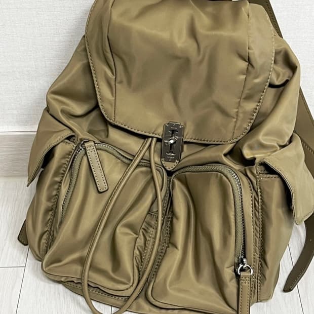 분크 백팩 헤이 더블 포켓 백팩 M 베이지 컬러