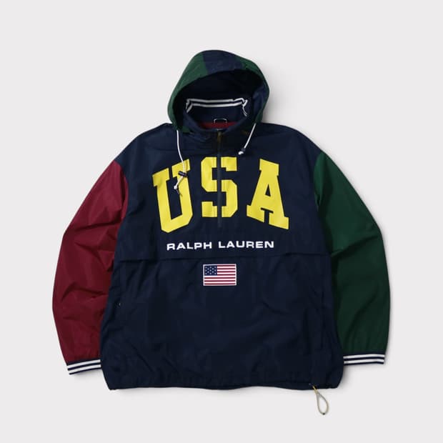 [L] 폴로 랄프로렌 USA 성조기 빅포니 아노락 자켓