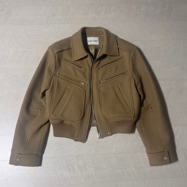 베이컨트아카이브 데렉 울 블루종 베이지 M