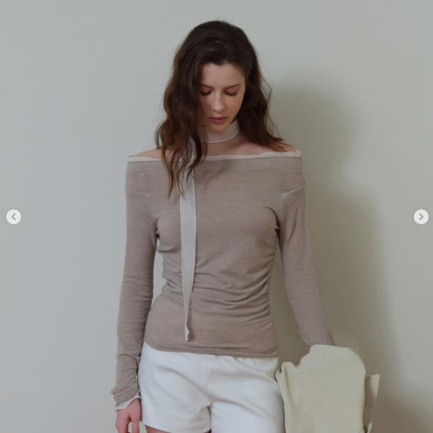 르베인  Soft Chiffon Tie Top  토프 m 사이즈