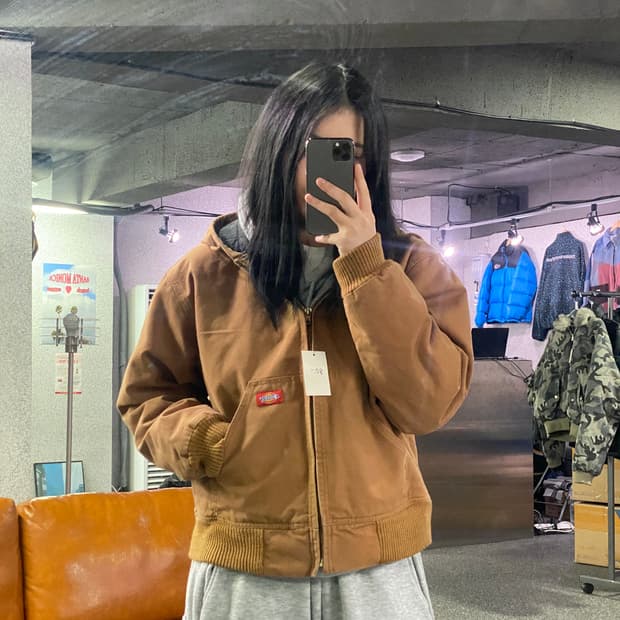 디키즈 빈티지 엑티브 브라운 후드 워크 자켓 B3597