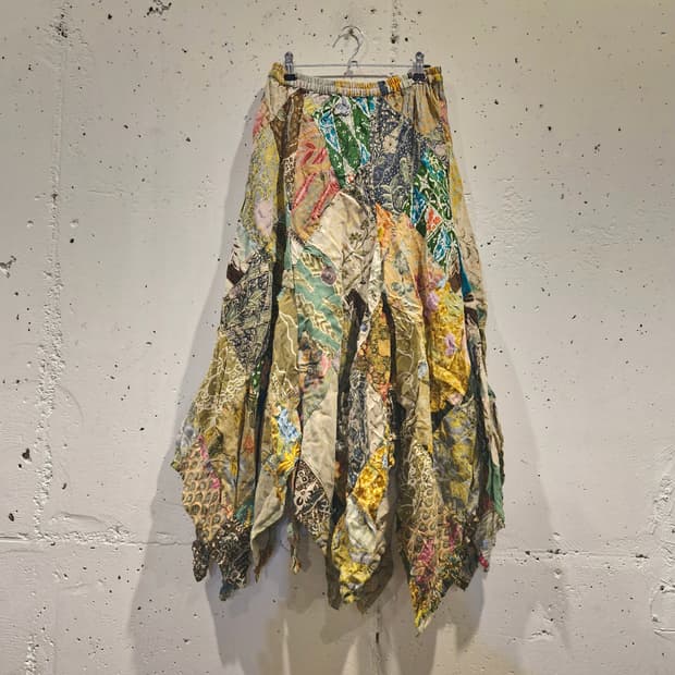 JPN 빈티지 패치워크 롱 스커트 F