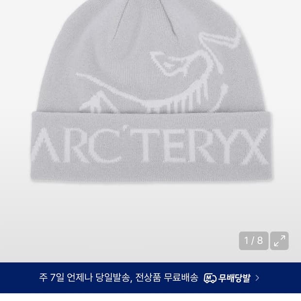 아크테릭스 버드워크토크 비니 실버그레이 1화착용 