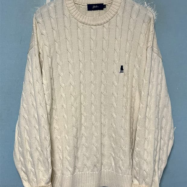 YALE 예일 남자 꽈배기니트 기본 XL 105