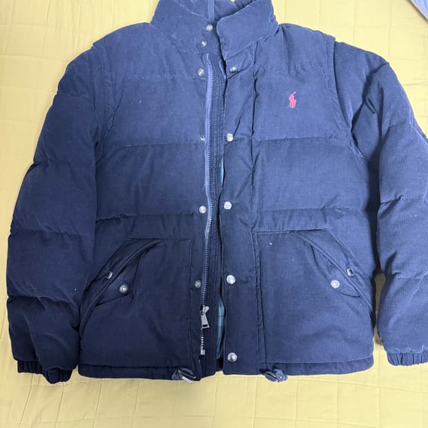 폴로 랄프로렌 코듀로이 디테처블 패딩 L