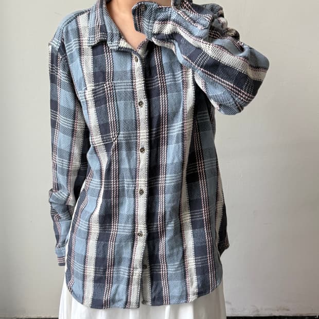 [XL] 갭 타탄체크 플란넬 셔츠