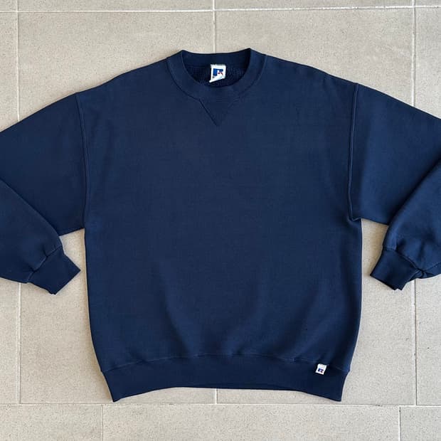 90s 빈티지 러셀 스웻셔츠 네이비 L USA
