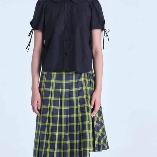 COSMOSS puff peter pan collar shirt
