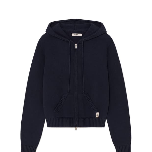 글로니 g classic 니트집업 네이비