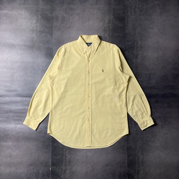 RALPH LAUREN 랄프로렌 빈티지 옐로우 코튼 셔츠 A00695