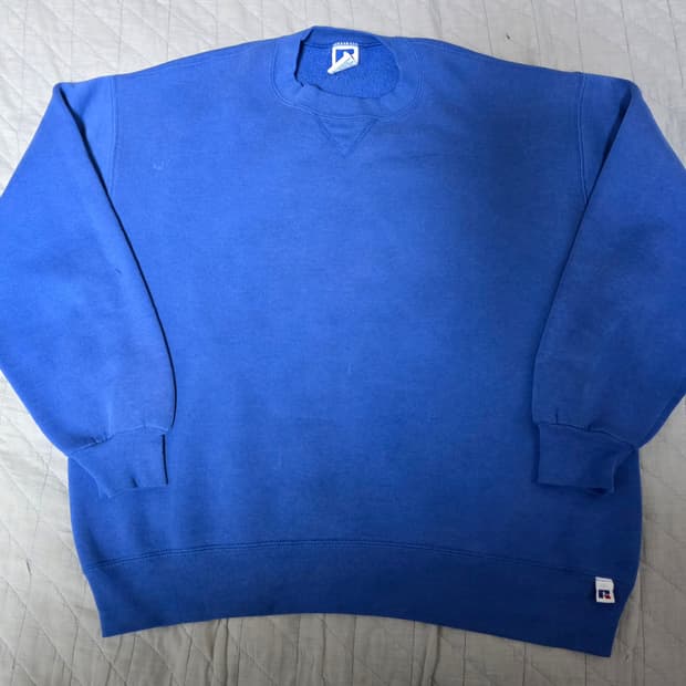 [XL] 90s 빈티지 러셀 애슬레틱 코랄 블루 스웻 맨투맨