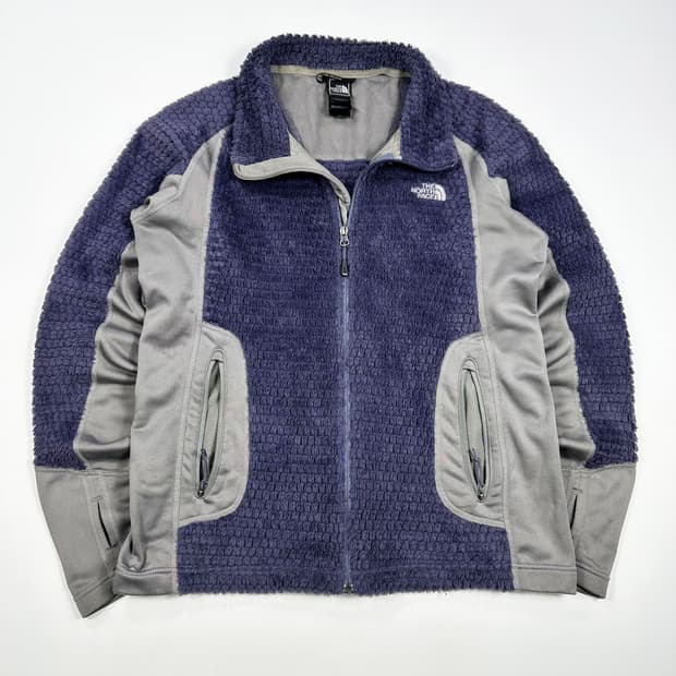 노스페이스 여성 후리스 퍼플 그레이 여성L